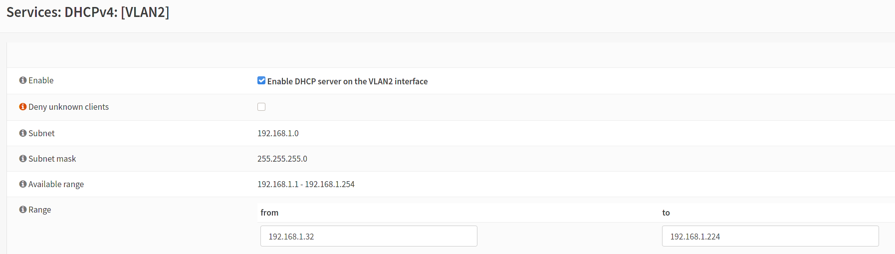 OPNsense DHCP
